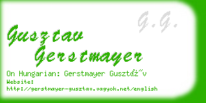 gusztav gerstmayer business card